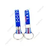 Trump Keychain Festa Favor 2024 Eleição Americana Chaveiros Mantenha a América Grande Para O Presidente Wristband Silicone Keyring