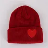 Męski projektant czapki projektanci czapki czapki czaszki modne serce wzór mężczyzn mężczyzna Kobiety Hip Hop Knitte Hats Gra 2110274T