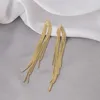 Dangle & Chandelier Vintage Tassel Drop Earrings For Women Gold Long Thread Chains Dangel Jewelry Kpop Party Earring 2022