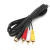 200pcs Durable 1.8M 6ft Audio Video AV Cable For Sega Saturn A/V RCA Connection Cord