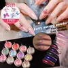 Nail Glitter Upgrade 12 kleuren Manicure Art Kit Aurora Dip Fine Texture Powder Solid Starter Set met 2 Butterfly Decoration