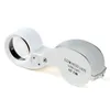 40x 25mm oświetlony Lupa LED Mikroskop LED MG21011 Biżuteria Loupes Magnifier Mini Mini Minik Mikroskop jubilerski DH2050