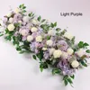 50 cm DIY Artificial Flower Row Acanthosphere Eucalyptus Rose Pion Hydrangea Plant Mix Wedding Decoration Flowers for Table Runner2321