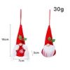 Jul ansiktslös docka smycken träd hängande hängen handgjorda plysch gnome santa dockor dekorationer 2st / set jjb11365