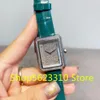 Full Crystal Boy Friend Wristwatch Geometric Rectangle Dial Watch Boy-Viend Steel Clock Women äkta läder rektangulär klocka