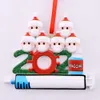 Quarantine Christmas Tree Decoration Keychains Santa Claus With Mask Hanging Ornament 1-7 Heads Accessories Family Party