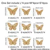 Decoração de festa 12pcs/lote 3d Hollow Butterfly Wall Sticker Butterflies Decalques Diy Home Removável Mural Casamentos Crianças Decores de janela da sala