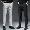 Mingyu Brand Autumn Men's Casual Pants Men Pant Slim Fit Work Elastic Waist Black Green Grey Light Jogging Trousers Male 28-38 211123