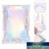 Dropship Iridescent Zipper sacos bolsas de plástico cosmético laser iridescente maquiagem holograma zíper