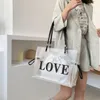 HBP 2021 Spring and Summer New Mike Tea Color Transparent Letter Bag PVC Plastic Shoul Shopping Bag BEACH MOMMY PAG LARGE CAPAC290P