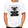 Konstnärlig hund Dept Design Men T Shirt Pug Printed T-shirt Kortärmad Casual Franska Bulldog Toppar 210629