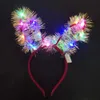 colorful luminous flashing band lengthened 14 lights flash gold ear led hair band scenic spot night market source wholesale Rave Toy