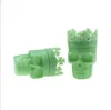 Nyaste King Skull Shape Green Plastic Tobacco Röker Grinder Herb Smoke Grinders Tools Muller Magnetic Abrader Crusher 3 delar