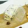 Scatola di imballaggio in plastica trasparente rettangolare per torroni, biscotti con fiocchi di neve, torte per feste, dessert, scatole regalo