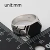 Eulonvan Luxury Charms Wedding 925 Sterling Silver Jewelry Rings for Men Black Resin Drop S S3817サイズ613 2103104346341