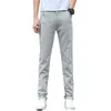 Pantalons Hommes Casual Lin Pantalon Homme Homme Longue Droite Kaki Plus Taille Pantalon Slim Business Suit, L118 210715