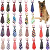 Pies Grooming Cat Striped Bow Tie Zwierząt Stripe Bowtie Collar Boże Narodzenie Halloween Wielkanoc Walentynki Pet Regulowany Neck Krawaty na festiwal Party Wedding HH21-670