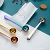 Stainless Steel Coffee Spoon Scoop Multifunction Bag Sealing Clip Milk Powder Liquid Seasoning Measuring Spoons Long Handle Coffeeware Durable Keep Fresh JY0572