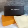 Designer Damen Geldbörsen Single Zipper Bag Lange Geldbörse Lady Clutch Damen Herren Geldbörse Karten Münzen Geldbörsen Leder Kartenhalter Tasche Tragetaschen 60017