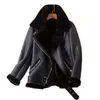 Aigo 겨울 코트 두꺼운 가짜 가죽 모피 양치위 암컷 재킷 Casaco Feminino 210908