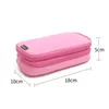 New Mini Ladies Cosmetic Bag Nylon Waterproof Storage Wash Bag Carry-on Makeup Trumpet Multi-purpose Rhombic Pencil Case