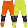 Men's Pants 2021 Warm Fashion Men Work High Visibility Overalls Casual Pocket Trouser Autumn Reflective Trousers