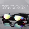 361 lunettes de natation sur ordonnance pour enfants adultes anti-buée myopie lunettes de natation piscine dioptrie en silicone lunettes de natation avec étui 220108