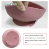 Solid Baby Feeding Bowl Food Grade Silicone Plate Non-slip Suction Kids Tableware Waterproof BPA Free Spoon 211026