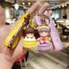 Kreative Cartoon Macaron Kuchen Dessert Schlüsselanhänger Donut Blase weibliche Schlüsselanhänger Anhänger Auto Schultasche Anhänger Zubehör Geschenk G1019