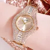 GEDI Orologi da donna di marca Top Luxury Orologio da polso in cristallo con strass pieno Regalo Orologio da donna Relogio Feminino Montre Femme 210310