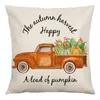 Pillow Case Thanksgiving Day Flax Pillowcase Autumn Leaves Pumpkin Cushion Cases Cover Covers Year Home Decor