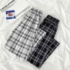 JMPRS Plaid Hosen Frauen Streetwear Cool Girl Hohe Taille Hosen Harem Jogginghose Jogger Frauen Cargo Schweiß Schwarz Weiß Hosen Y211115