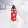 Pins Brooches Fashion Children's Gift Cute Enlightenment Toy Rocket Shape Personality Brooch Jewelry Seau22