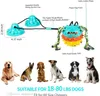 Jouets pour chiens Mâcheurs agressifs Renforcer la double ventouse Chiens Remorqueur Jouet Puzzle pour animaux de compagnie Mâcher Interactif Animaux de compagnie Jouet Couineur Molaire Morsure Boule pour le nettoyage des dents Bleu H04