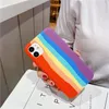 Liquid Silicone Rainbow Phone Cases voor iPhone X XS MAX XR 11 11PRO 8 7 PLUS