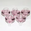 20pcs Heart shape pink color 14mm Glass Bowls hookah Smoking Slide Bowl Piece For Oil Rigs Glass Bongs water pipe DHL