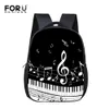 Forudesigns Dzieci Torby szkolne dla małych chłopców Dziewczyny Muzyka Uwaga Plecaki Piano Bag Book Bag Kids Kidsergarten Bag Mochila Escolar X0529