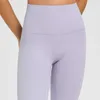 T-Lineハイウエストの女性ショットLULULEMENLY WOMENS LEGGINGS YOGA OUTFITS RUNING FIESS GYM TITESヒップリフティングバイクビーチショットCAPIS LULULY LEMON SPOTSレギンス