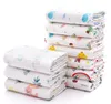 Baby Towels Six-layer Cotton Printed Gauze Muslin Face Towels Baby Bath Wrap Newborn Feeding Towel 17 Designs 110*110cm BT6434