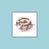 Jewelrybohemian Mtilayer Charm Color Wood Beads Bracelet Pendant Tassel Elastic Bracelets Bangles For Women Men Jewelry Drop Delivery 2021 N
