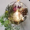 Weihnachtsdekorationen künstlicher Hängekorb Leuchtende Blumendekoration Orament Girlande LED Leuchten Anhänger Navidad Noel