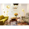 Golden Time Riches and Honour Flowers Chinese Style DIY Wall Stickers Living Room TV/Sofa Background Mural Decal AY9188 210308
