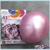 Event Festive Supplies Home & Garden 10Inch Glossy Decoration Metal Pearl Latex Balloons Thick Chrome Metallic Colors Inflatable Air Balls G