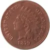 Centesimo indiano americano 1876-1880 Monete copia in rame al 100% Fabbrica di produzione di stampi artigianali in metallo 289i