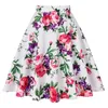 Women's Runway Cotton Retro Vintage Skirt Black Faldas High Waist A Line Rockabilly Jupe 50s Swing Umbrella Skirts Pin Up Skater 220224