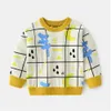 Mudkingdom Boys Swetry Jesień Z Długim Rękawem Moda Cartoon Kids Coats Pullover Dzianiny Odzież 210615