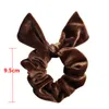 Bunny Ear Hair Scrunchie Velvet Girls Women Knot Bow Hair Band Tie Women Elastic Ponytail Holder Bands Hair Bow