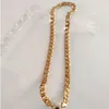 Miami Curb Link Cuban Mens Chain Halsband Smycken 24 "Länkar Luxury 18ct Yellow Gold Heavy 10mm