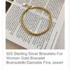 925 Sterling Silver Silver Simple Design Chain 2021 Bracelets cadeau Gold punk punk accessoires de luxe bijoux fins