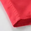 Children red shirts Casual Solid color 100% Cotton Good quality Satin Boys kids clothing 210713